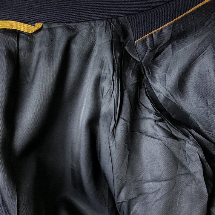 KUPPENHEIMER Premier Edition Double-Breasted Peak Lapel Wool Tailored Jacket, Made in USA, Men's Size Medium wool navy blue type Vintage Second Hand