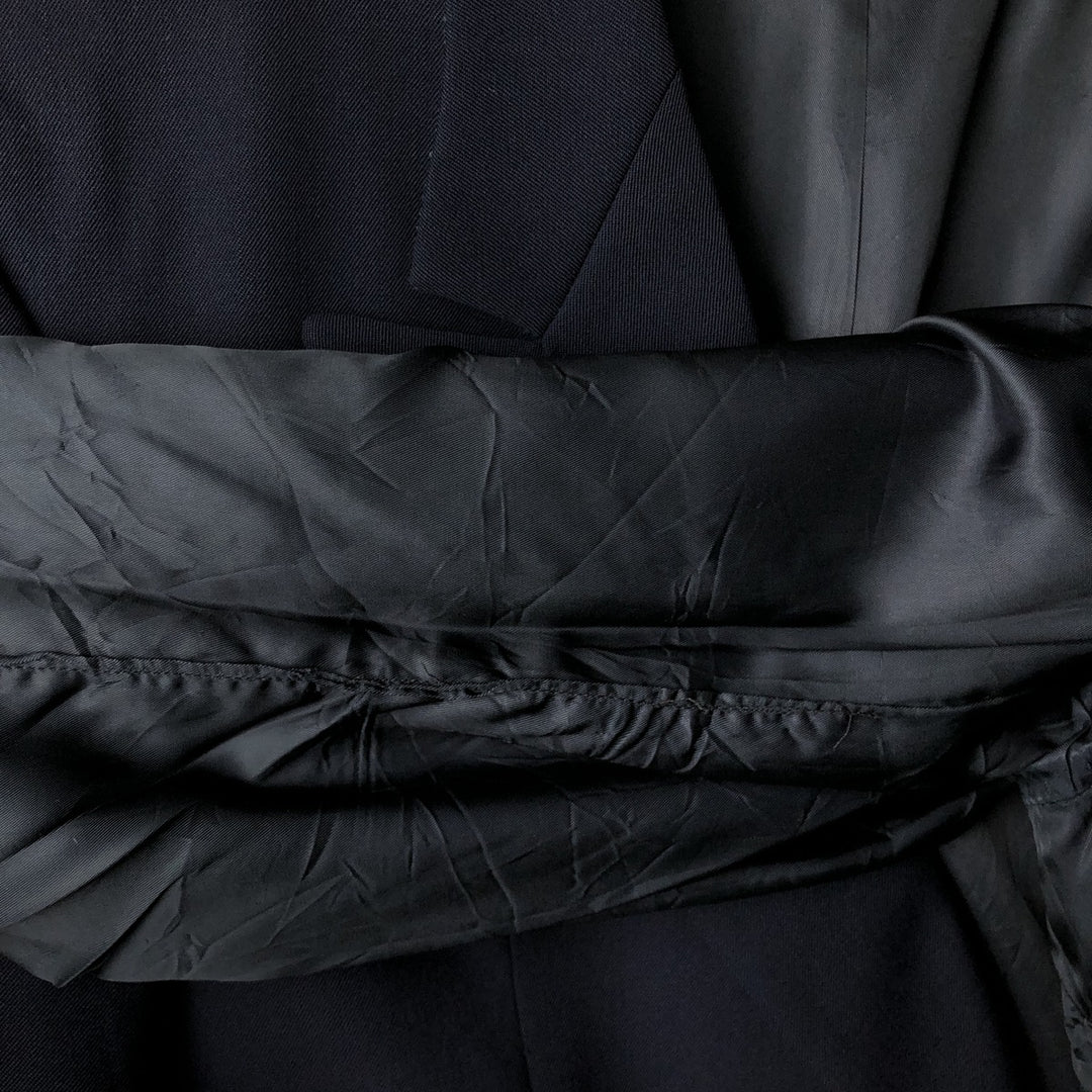 KUPPENHEIMER Premier Edition Double-Breasted Peak Lapel Wool Tailored Jacket, Made in USA, Men's Size Medium wool navy blue type Vintage Second Hand