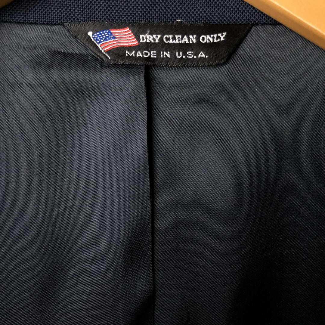 THE VICTORIAN HOUSE Double-Breasted Peak Lapel Navy Blazer, Made in USA, Men's Size Medium unclear navy blue type Vintage Second Hand