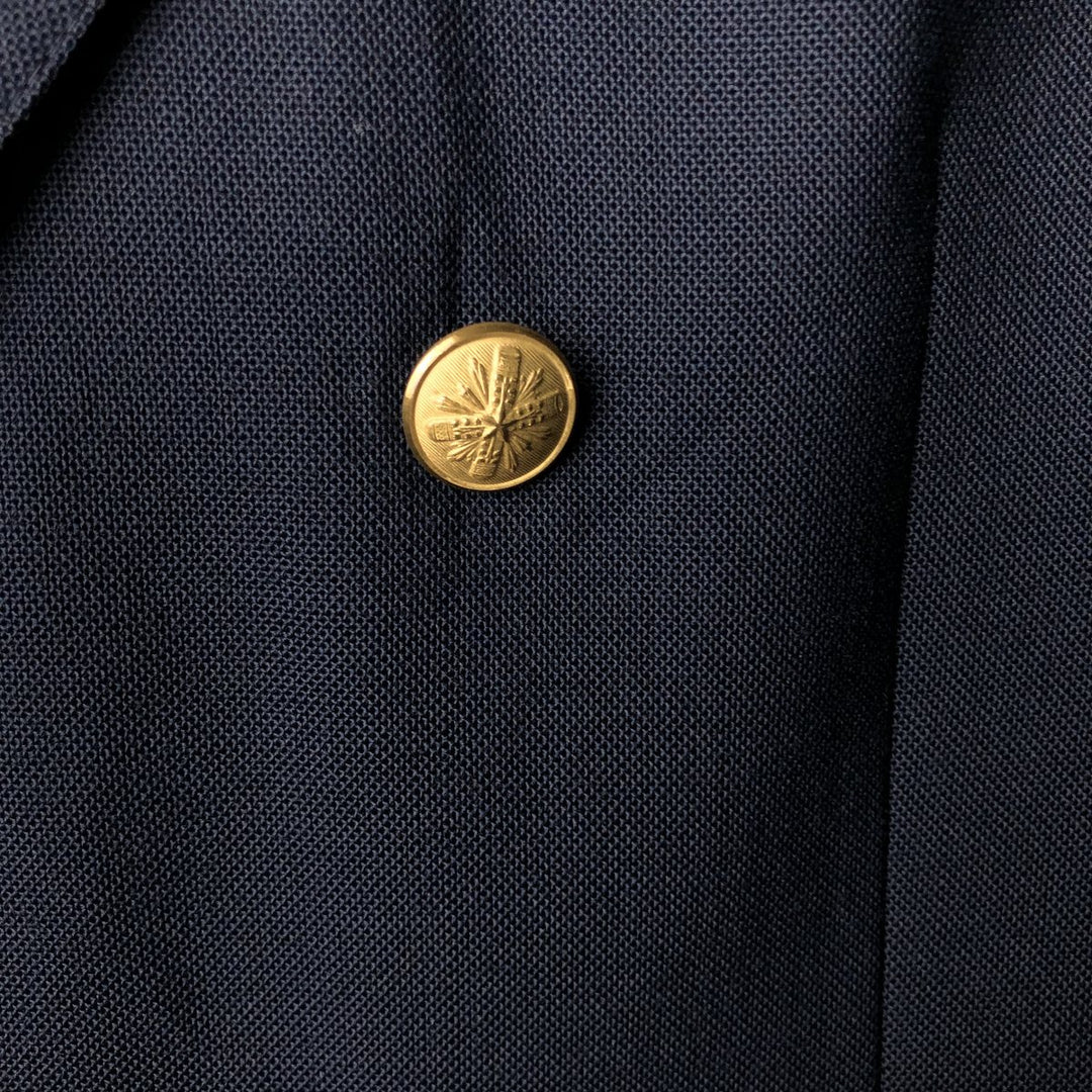 THE VICTORIAN HOUSE Double-Breasted Peak Lapel Navy Blazer, Made in USA, Men's Size Medium unclear navy blue type Vintage Second Hand