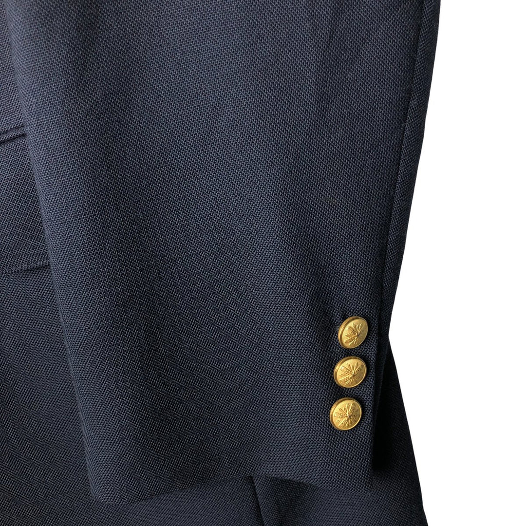 THE VICTORIAN HOUSE Double-Breasted Peak Lapel Navy Blazer, Made in USA, Men's Size Medium unclear navy blue type Vintage Second Hand