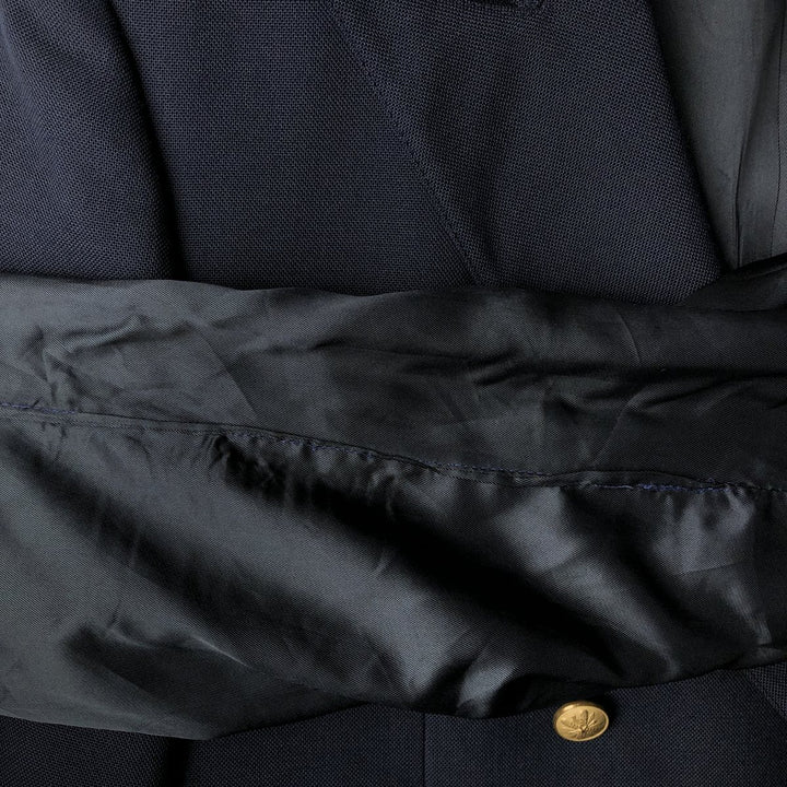 THE VICTORIAN HOUSE Double-Breasted Peak Lapel Navy Blazer, Made in USA, Men's Size Medium unclear navy blue type Vintage Second Hand