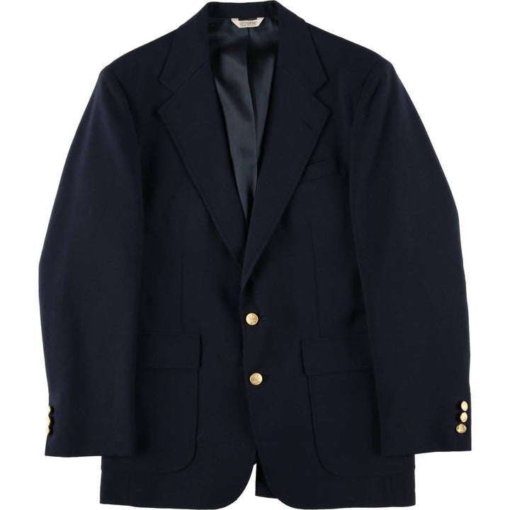 CROSS and WINDSOR Navy Blazer, Tailored Jacket, Made in USA, Men's Size Small unclear navy blue type Vintage Second Hand