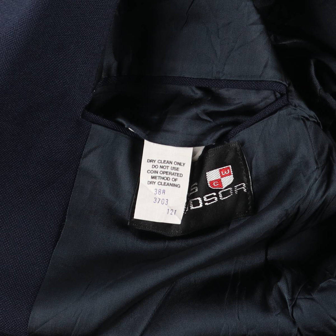 CROSS and WINDSOR Navy Blazer, Tailored Jacket, Made in USA, Men's Size Small unclear navy blue type Vintage Second Hand