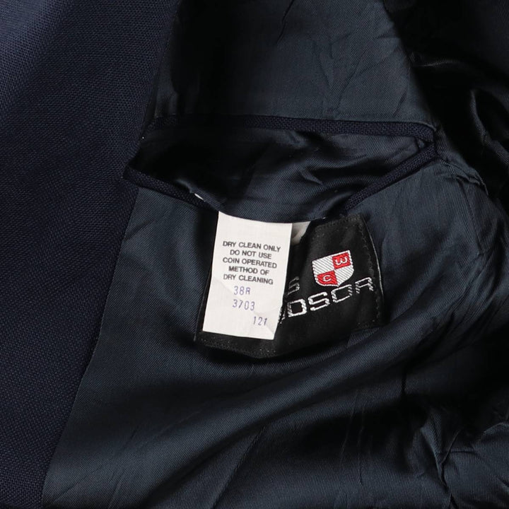 CROSS and WINDSOR Navy Blazer, Tailored Jacket, Made in USA, Men's Size Small unclear navy blue type Vintage Second Hand