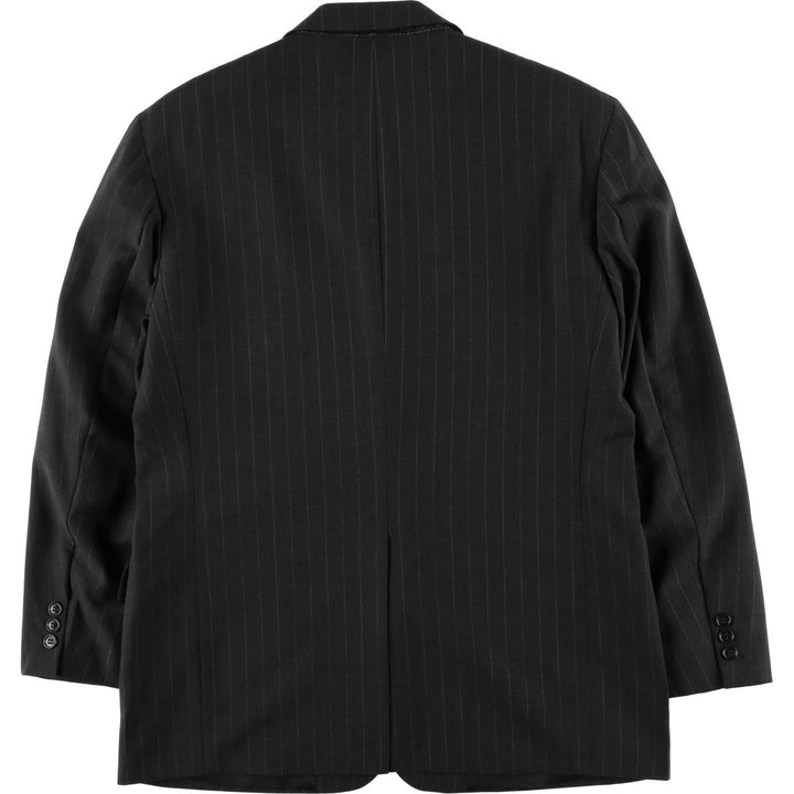 Brooks Brothers BROOKSEASE Striped Pattern Wool Tailored Jacket, Men's Size L wool gray type Vintage Second Hand