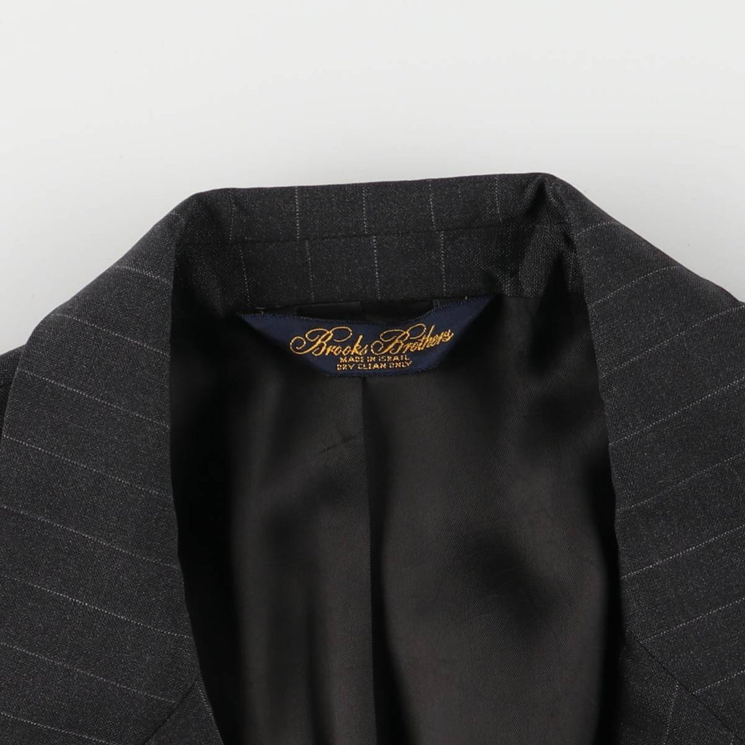 Brooks Brothers BROOKSEASE Striped Pattern Wool Tailored Jacket, Men's Size L wool gray type Vintage Second Hand