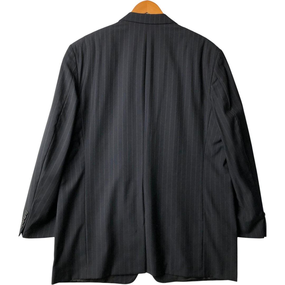 Burberry's BURBERRY LONDON Striped Wool Tailored Jacket, Made in USA, Men's Size XL wool black type Vintage Second Hand