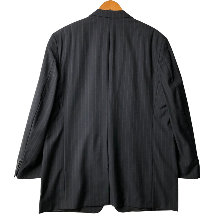 Burberry's BURBERRY LONDON Striped Wool Tailored Jacket, Made in USA, Men's Size XL wool black type Vintage Second Hand