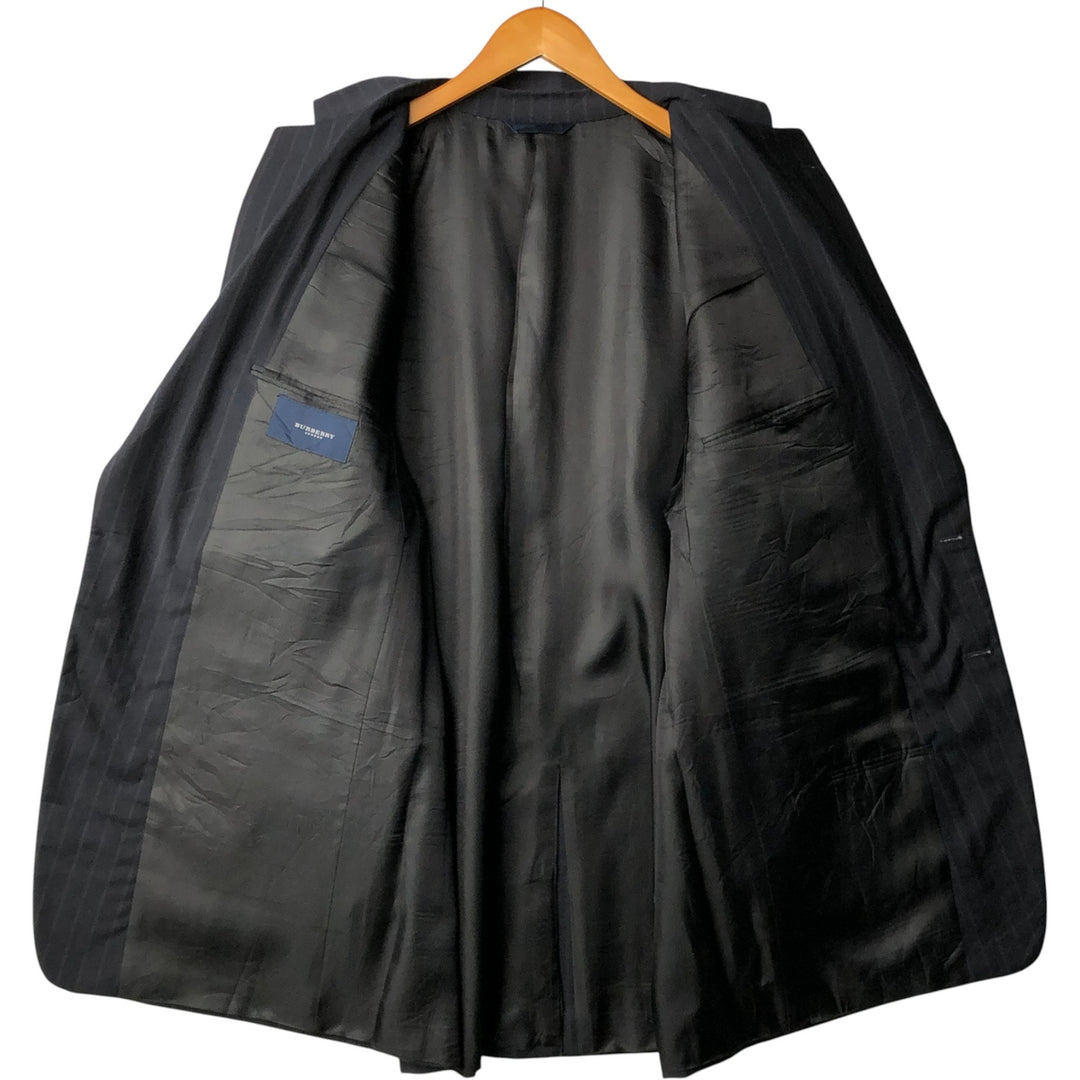 Burberry's BURBERRY LONDON Striped Wool Tailored Jacket, Made in USA, Men's Size XL wool black type Vintage Second Hand