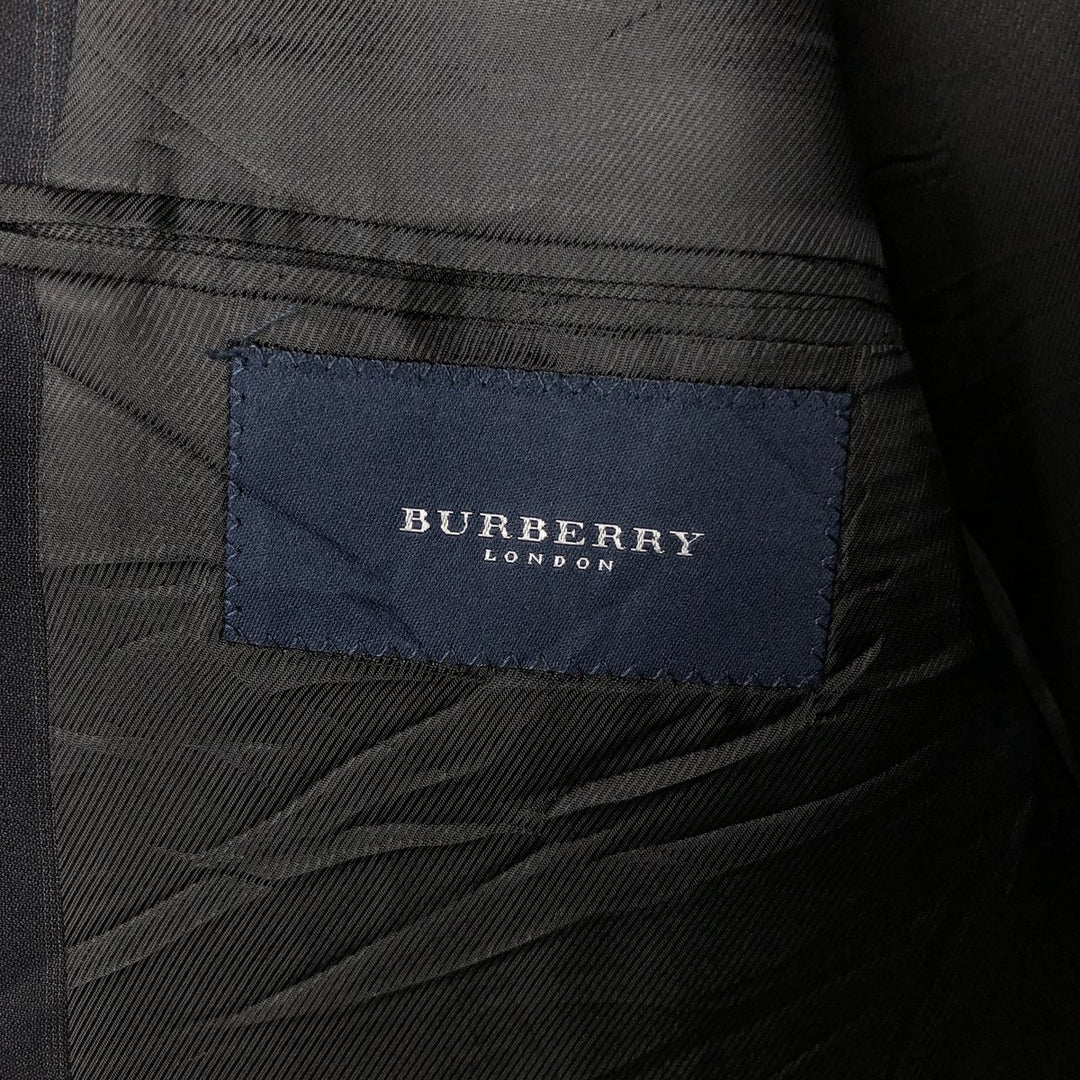 Burberry's BURBERRY LONDON Striped Wool Tailored Jacket, Made in USA, Men's Size XL wool black type Vintage Second Hand