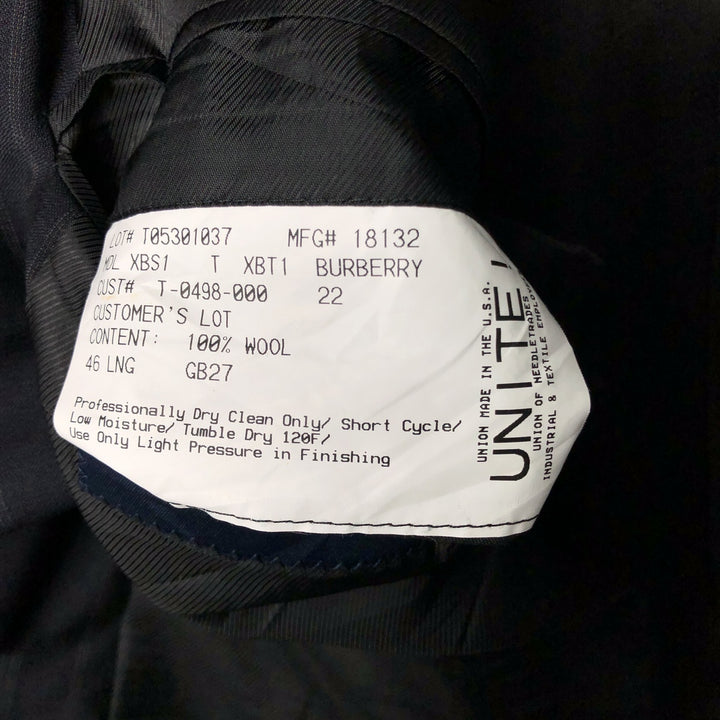 Burberry's BURBERRY LONDON Striped Wool Tailored Jacket, Made in USA, Men's Size XL wool black type Vintage Second Hand