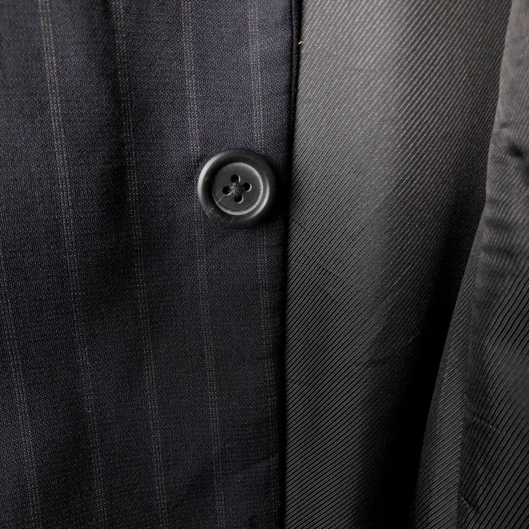 Burberry's BURBERRY LONDON Striped Wool Tailored Jacket, Made in USA, Men's Size XL wool black type Vintage Second Hand