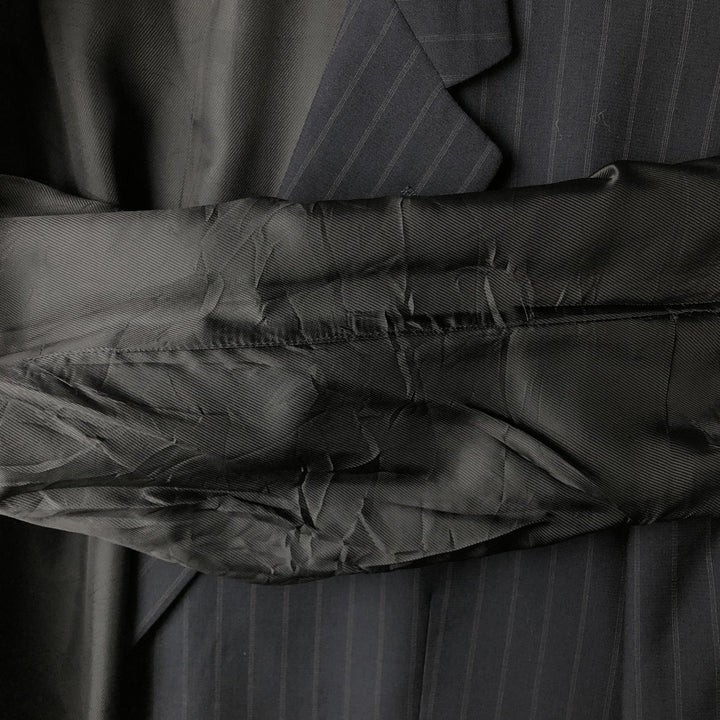 Burberry's BURBERRY LONDON Striped Wool Tailored Jacket, Made in USA, Men's Size XL wool black type Vintage Second Hand