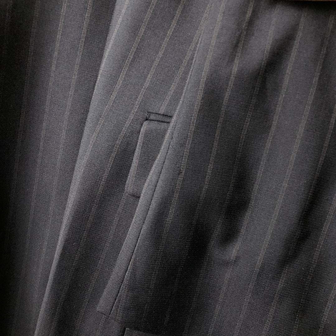 Burberry's BURBERRY LONDON Striped Wool Tailored Jacket, Made in USA, Men's Size XL wool black type Vintage Second Hand