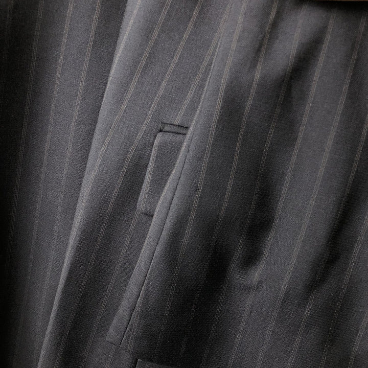 Burberry's BURBERRY LONDON Striped Wool Tailored Jacket, Made in USA, Men's Size XL wool black type Vintage Second Hand