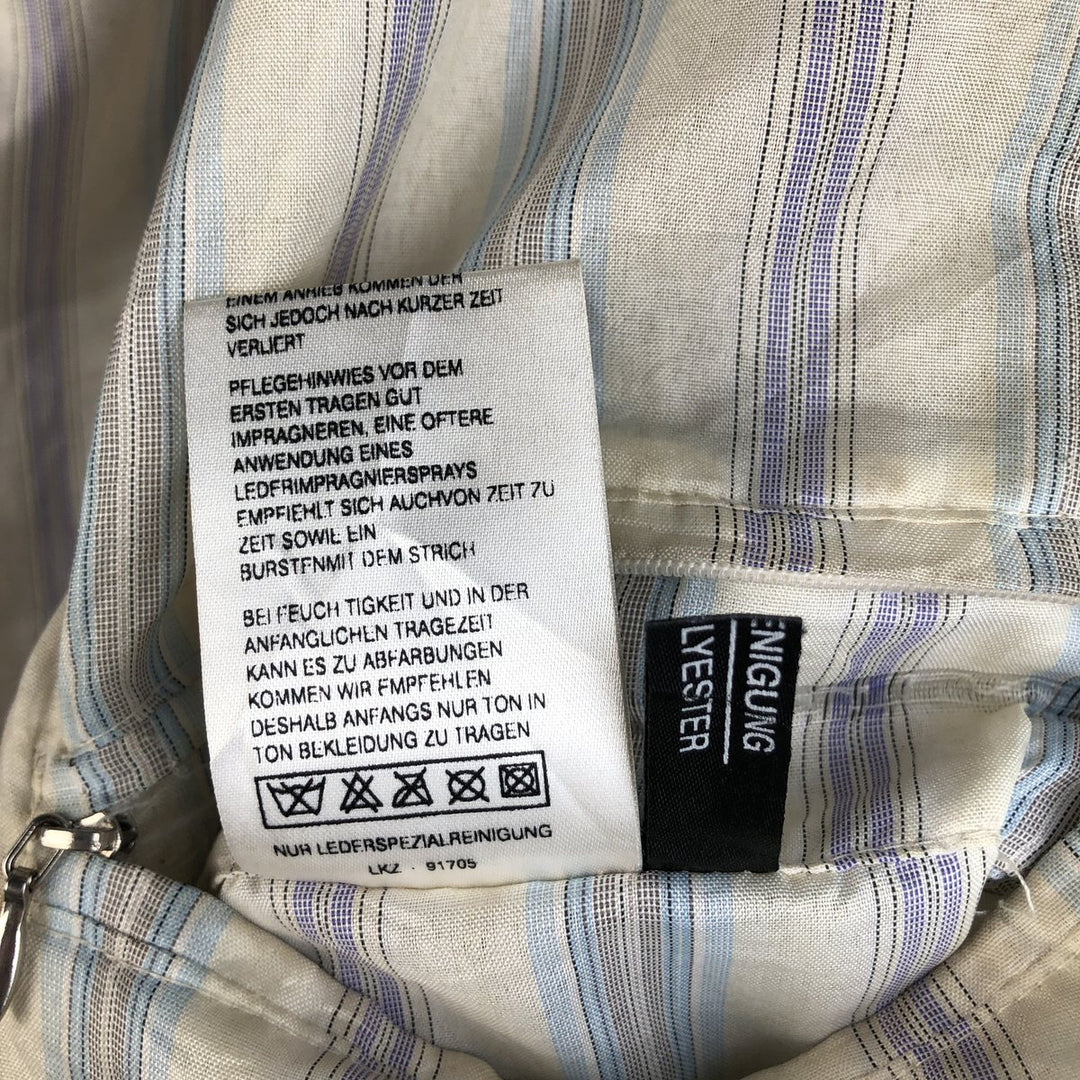 itallo suede leather blouson, men's size L genuine leather ocher yellow type Vintage Second Hand