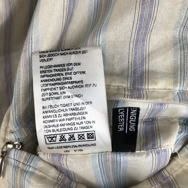 itallo suede leather blouson, men's size L genuine leather ocher yellow type Vintage Second Hand