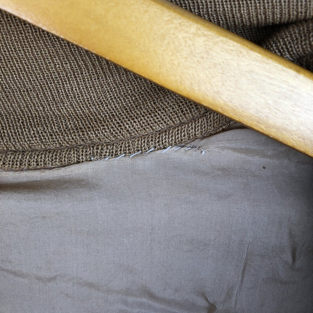 VAGRANT ITALIA suede leather jacket, made in Italy, men's size L unclear yellow type Vintage Second Hand