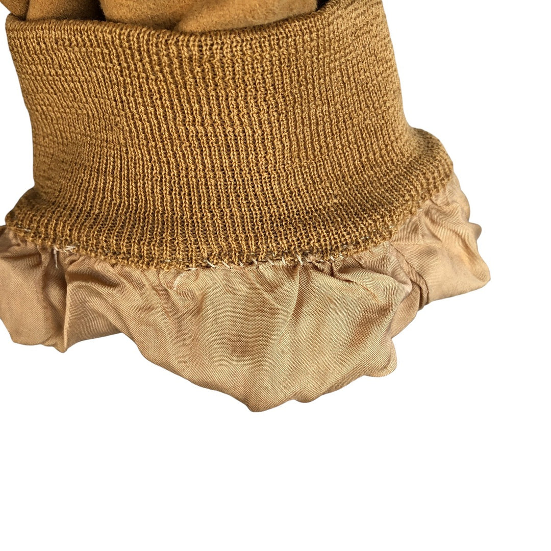 VAGRANT ITALIA suede leather jacket, made in Italy, men's size L unclear yellow type Vintage Second Hand