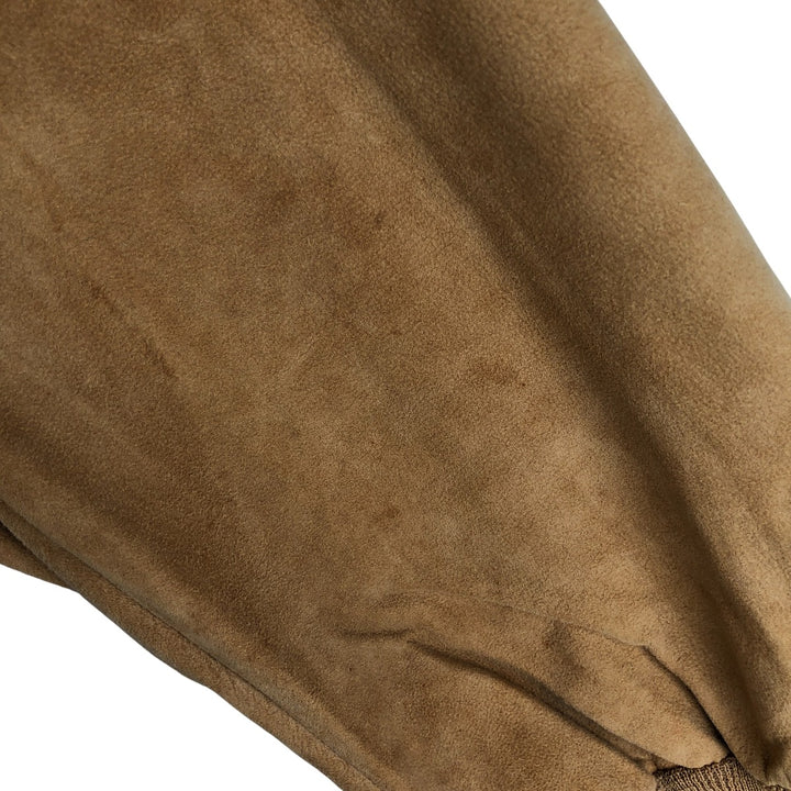 VAGRANT ITALIA suede leather jacket, made in Italy, men's size L unclear yellow type Vintage Second Hand