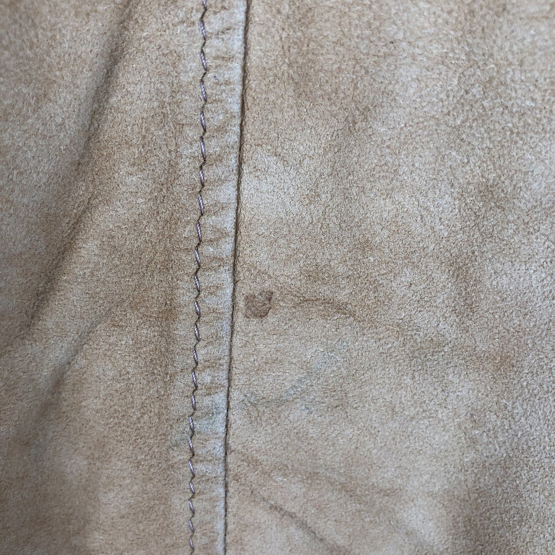 VAGRANT ITALIA suede leather jacket, made in Italy, men's size L unclear yellow type Vintage Second Hand