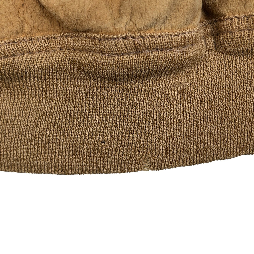 VAGRANT ITALIA suede leather jacket, made in Italy, men's size L unclear yellow type Vintage Second Hand