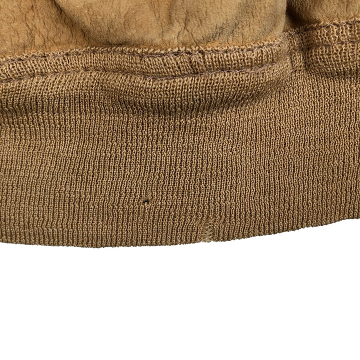 VAGRANT ITALIA suede leather jacket, made in Italy, men's size L unclear yellow type Vintage Second Hand