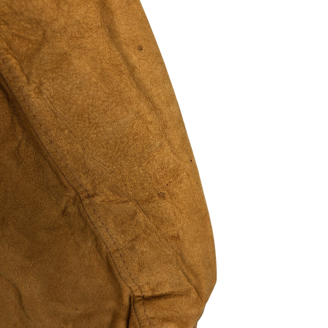 VAGRANT ITALIA suede leather jacket, made in Italy, men's size L unclear yellow type Vintage Second Hand