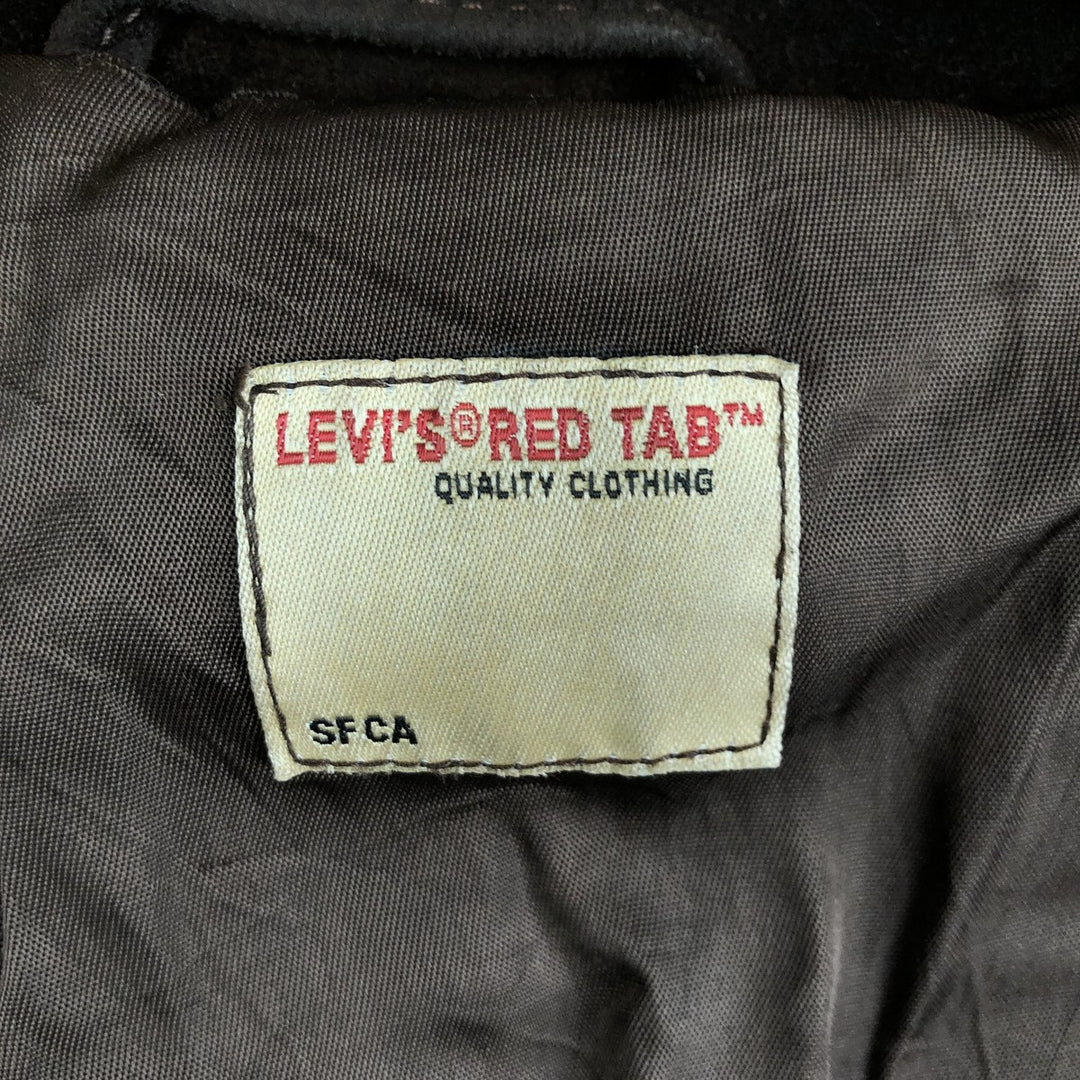 90'S Levi's Red Tab suede leather jacket, men's size XL, vintage genuine leather brown type Vintage Second Hand