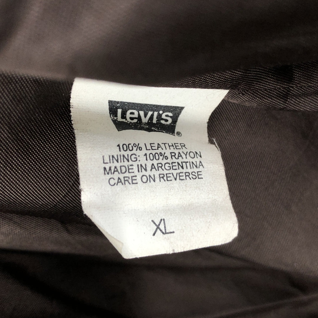 90'S Levi's Red Tab suede leather jacket, men's size XL, vintage genuine leather brown type Vintage Second Hand