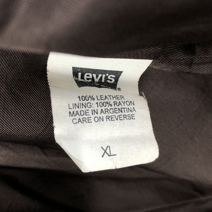 90'S Levi's Red Tab suede leather jacket, men's size XL, vintage genuine leather brown type Vintage Second Hand