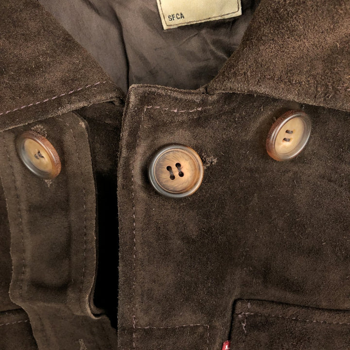 90'S Levi's Red Tab suede leather jacket, men's size XL, vintage genuine leather brown type Vintage Second Hand