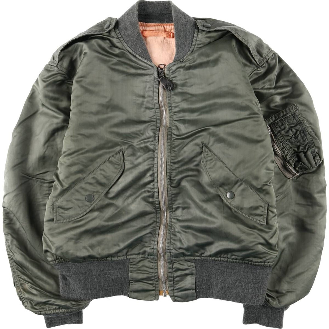 Civilian Alpha L-2B Type Military Flight Jacket, Men's Size Medium, Vintage unclear Khaki type Vintage Second Hand