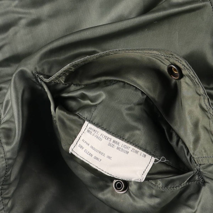 Civilian Alpha L-2B Type Military Flight Jacket, Men's Size Medium, Vintage unclear Khaki type Vintage Second Hand