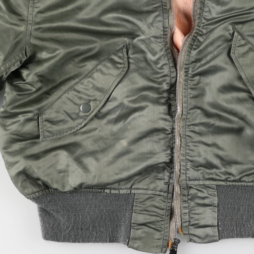 Civilian Alpha L-2B Type Military Flight Jacket, Men's Size Medium, Vintage unclear Khaki type Vintage Second Hand