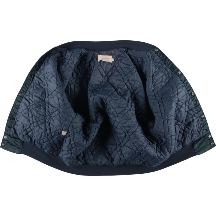 Vintage 1980'S Chicago Bears Chalk Line Padded Nylon Stadium Jacket, Men's Size Medium unclear navy blue type Vintage Second Hand