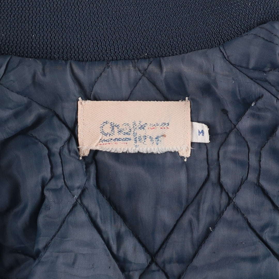 Vintage 1980'S Chicago Bears Chalk Line Padded Nylon Stadium Jacket, Men's Size Medium unclear navy blue type Vintage Second Hand