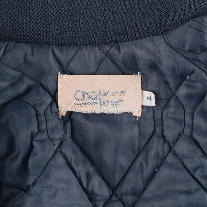 Vintage 1980'S Chicago Bears Chalk Line Padded Nylon Stadium Jacket, Men's Size Medium unclear navy blue type Vintage Second Hand