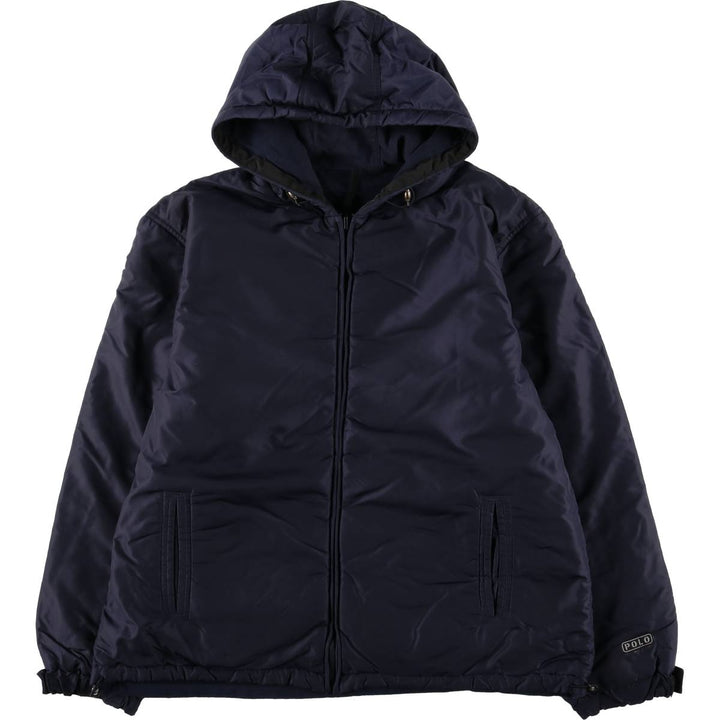 Ralph Lauren POLO by Ralph Lauren reversible padded puffer jacket, men's size L Nylon navy blue type Vintage Second Hand