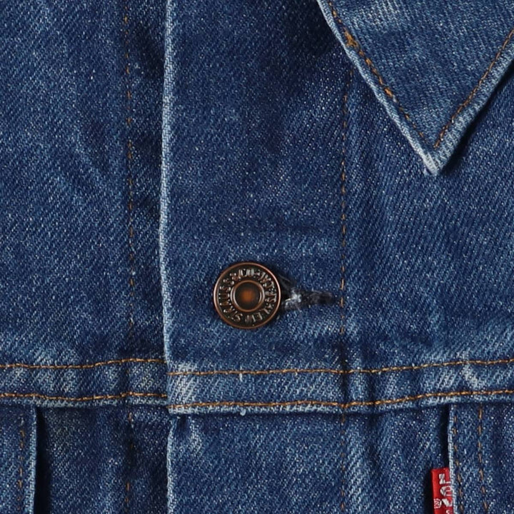 90'S Levi's 70505-0217 Denim Jacket, Made in USA, Men's Size XL, Vintage cotton blue type Vintage Second Hand