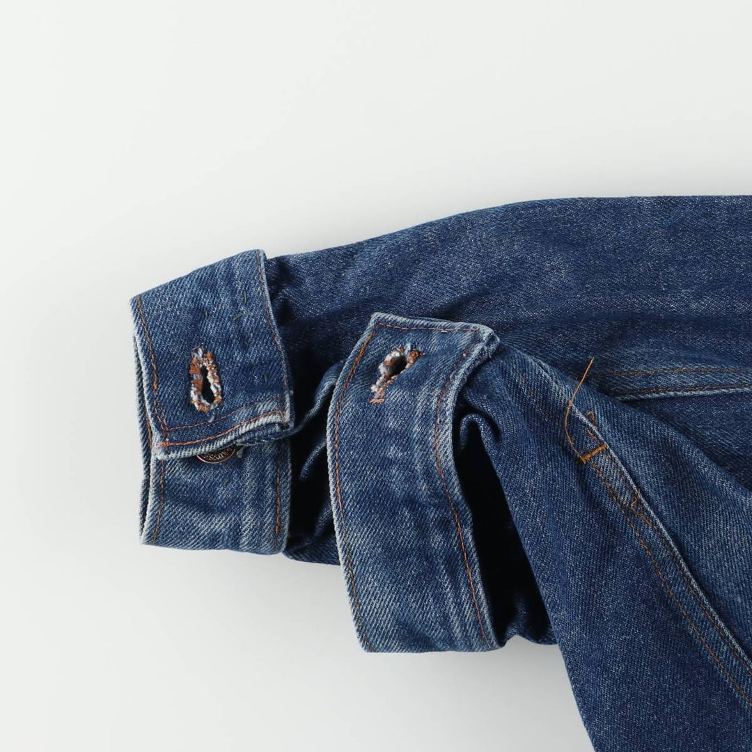90'S Levi's 70505-0217 Denim Jacket, Made in USA, Men's Size XL, Vintage cotton blue type Vintage Second Hand