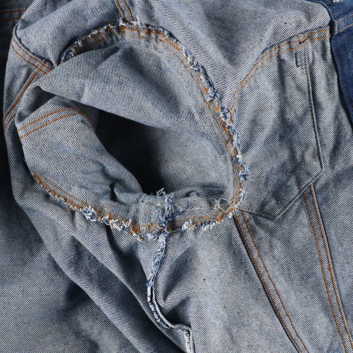 90'S Levi's 70505-0217 Denim Jacket, Made in USA, Men's Size XL, Vintage cotton blue type Vintage Second Hand