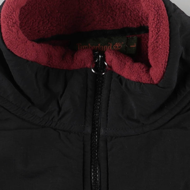 90s-00'S Timberland WEATHERGEAR Half-Zip Fleece Pullover, Men's Size L polyester red type Vintage Second Hand
