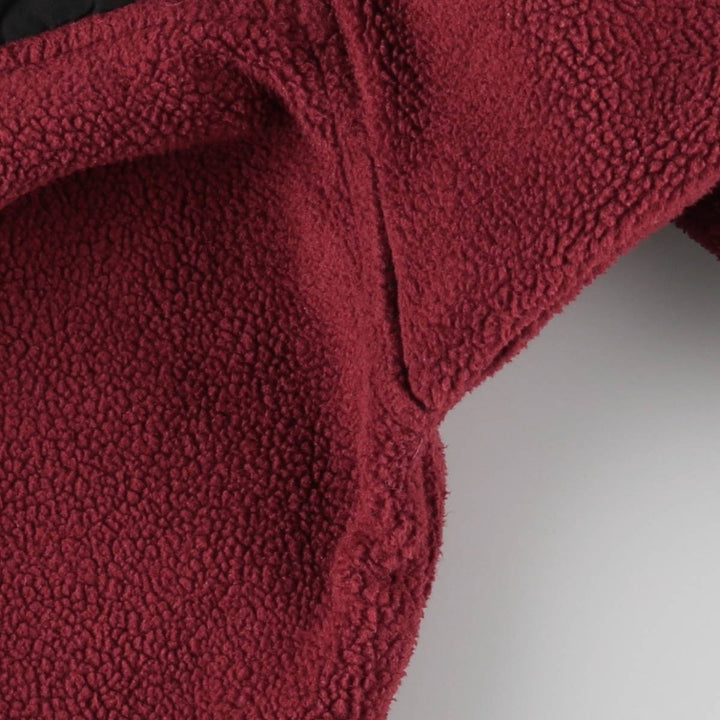 90s-00'S Timberland WEATHERGEAR Half-Zip Fleece Pullover, Men's Size L polyester red type Vintage Second Hand