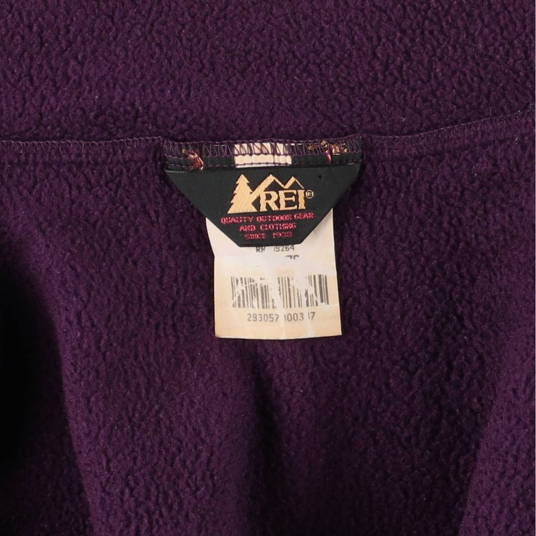 90'S REI Fleece Jacket, Made in USA, Men's Size Medium, Vintage polyester purple type Vintage Second Hand