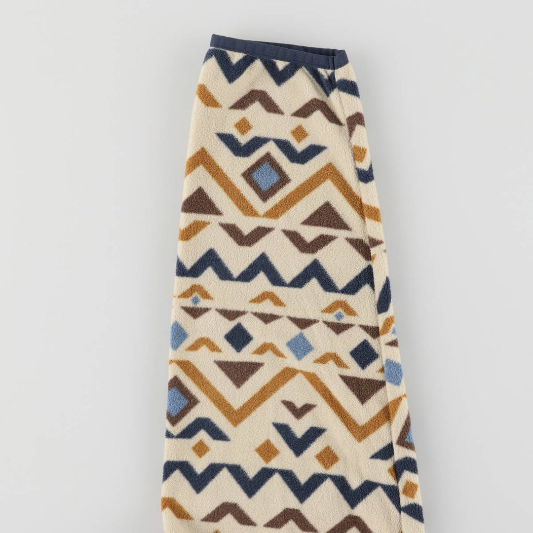 Eddie Bauer All-Over Print Half-Snap Fleece Pullover, Men's Size L polyester Beige type Vintage Second Hand