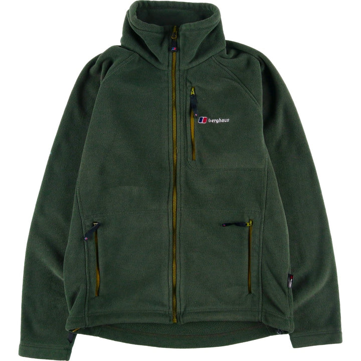Berghaus fleece jacket, men's size S polyester Green type dark green Vintage Second Hand