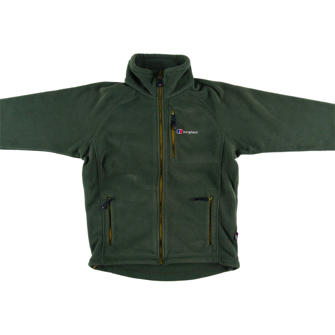 Berghaus fleece jacket, men's size S polyester Green type dark green Vintage Second Hand
