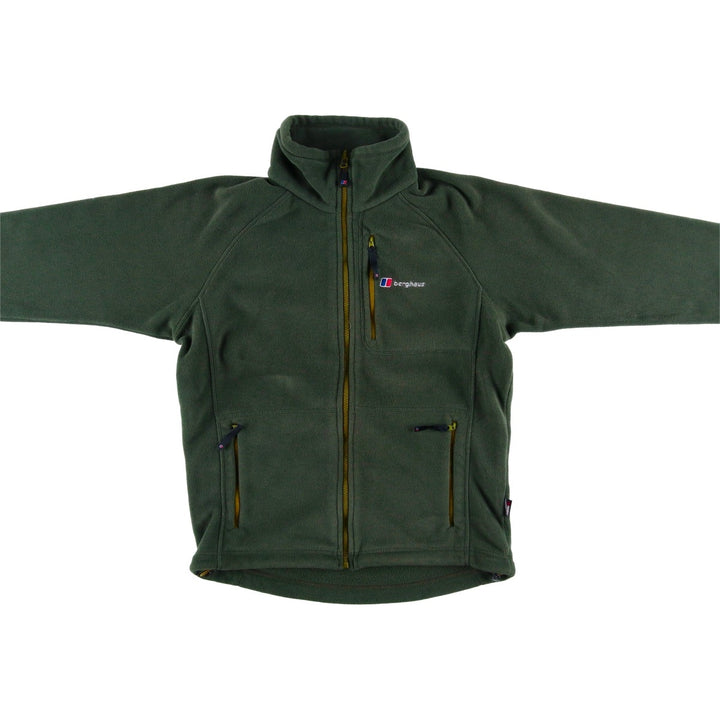 Berghaus fleece jacket, men's size S polyester Green type dark green Vintage Second Hand